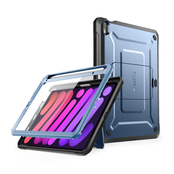SUPCASE iPad Mini 6 and 7 Unicorn Beetle PRO Shockproof Rugged Case - Metallic Blue