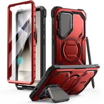 Galaxy S25 Ultra Armorbox Protective Phone Case - Metallic Red