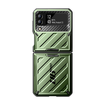 Galaxy Z Flip4 Unicorn Beetle PRO Rugged Case with Belt Clip-Dark Green
