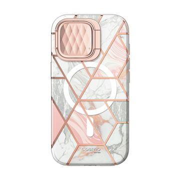 iPhone 15 Pro Cosmo Mag Case - Marble Pink