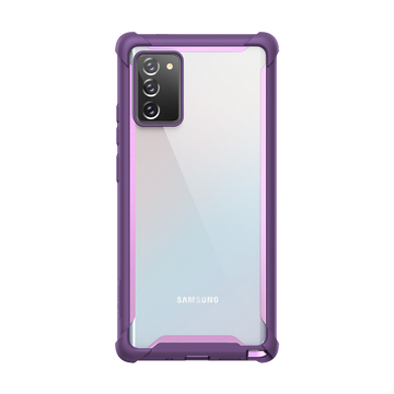 i-Blason Ares Clear Case for Galaxy Note 20 5G 6.7 inch (2020 Release), Dual Layer Rugged Clear Bumper Case Without Built-in Screen Protector (Purple)