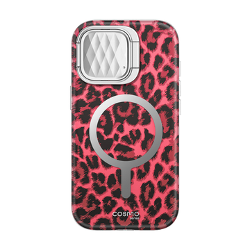 iPhone 15 Cosmo Mag Case - Pink Leopard