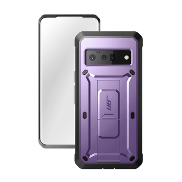Google Pixel 6 Pro Unicorn Beetle PRO Rugged Holster Case-Metallic Purple