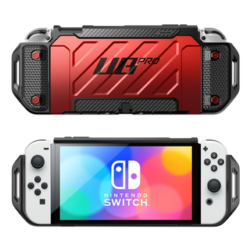 Nintendo Switch OLED Unicorn Beetle PRO Dockable Grip Case-Metallic Red