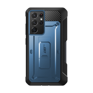 Galaxy S21 Ultra Unicorn Beetle Pro Rugged Case with S-Pen Holder - Metallic Blue