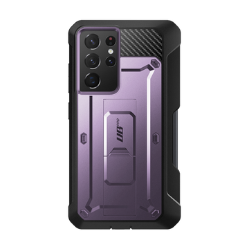 Galaxy S21 Ultra Unicorn Beetle Pro Rugged Case with S-Pen Holder - Metallic Purple
