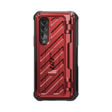Galaxy Z Fold4 Unicorn Beetle PRO Rugged Case with S-Pen Holder-Metallic Red