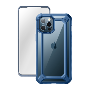 iPhone 12 Pro Max 6.7 inch Unicorn Beetle Exo with Screen Protector Clear Case-Blue