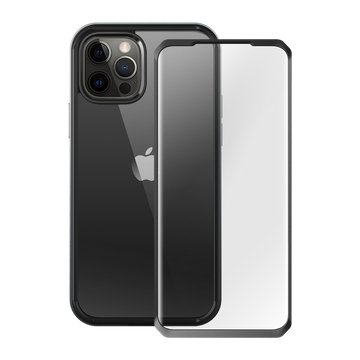 iPhone 13 Pro Max 6.7 inch Unicorn Beetle Edge with Screen Protector Clear Case-Black