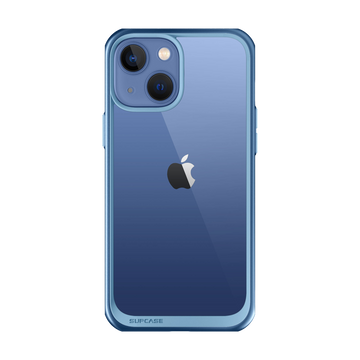 iPhone 14 6.1 inch Unicorn Beetle Style Slim Clear Case-Blue
