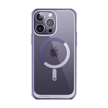 iPhone 14 Pro Max 6.7 inch Unicorn Beetle MAG Slim Clear MagSafe Case-Deep Purple