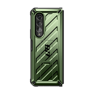 Galaxy Z Fold4 Unicorn Beetle Kickstand Case with Screen Protector-Dark Green