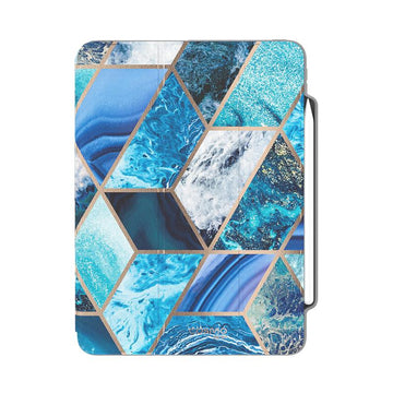 i-Blason Cosmo Case for iPad Pro 11.0 Inch (2018 2020 and 2021 Version) Full-Body Trifold Stand Protective Case Smart Cover with Auto Sleep/Wake & Pencil Holder (Ocean)