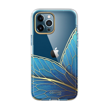 i-Blason Cosmo Series Case for iPhone 12 Pro Max 5G 6.7 inch (2020 Release), Slim Full-Body Stylish Protective Case with Built-in Screen Protector (Butterfly)