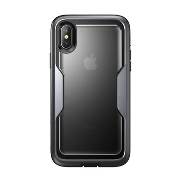 i-Blason Magma Bumper, Protective Case Cover With Built-in Screen Protection for iPhone X/10 2017, Black (Black)