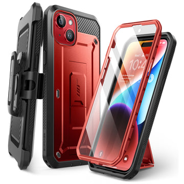 iPhone 15 6.1 inch Unicorn Beetle PRO Rugged Case-Metallic Red