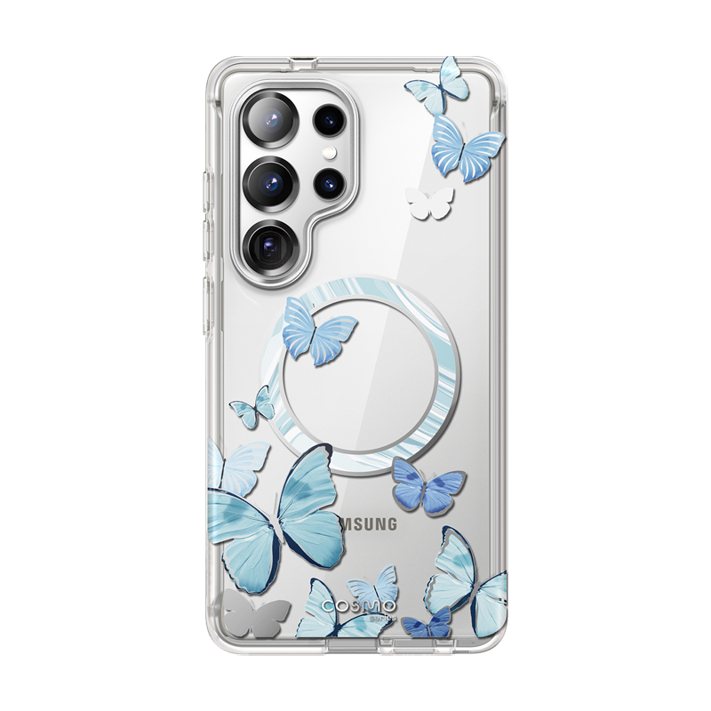 Galaxy S25 Ultra Cosmo Cute Case -Blue Butterfly