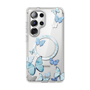 Galaxy S25 Ultra Cosmo Cute Case -Blue Butterfly