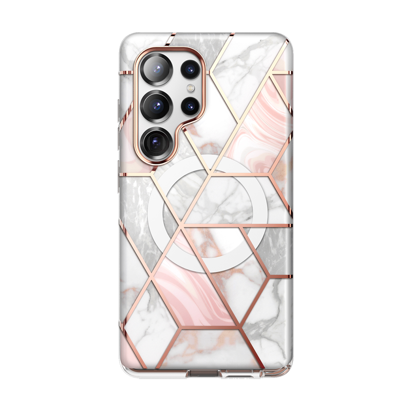 Galaxy S25 Ultra Cosmo Cute Case -Marble Pink