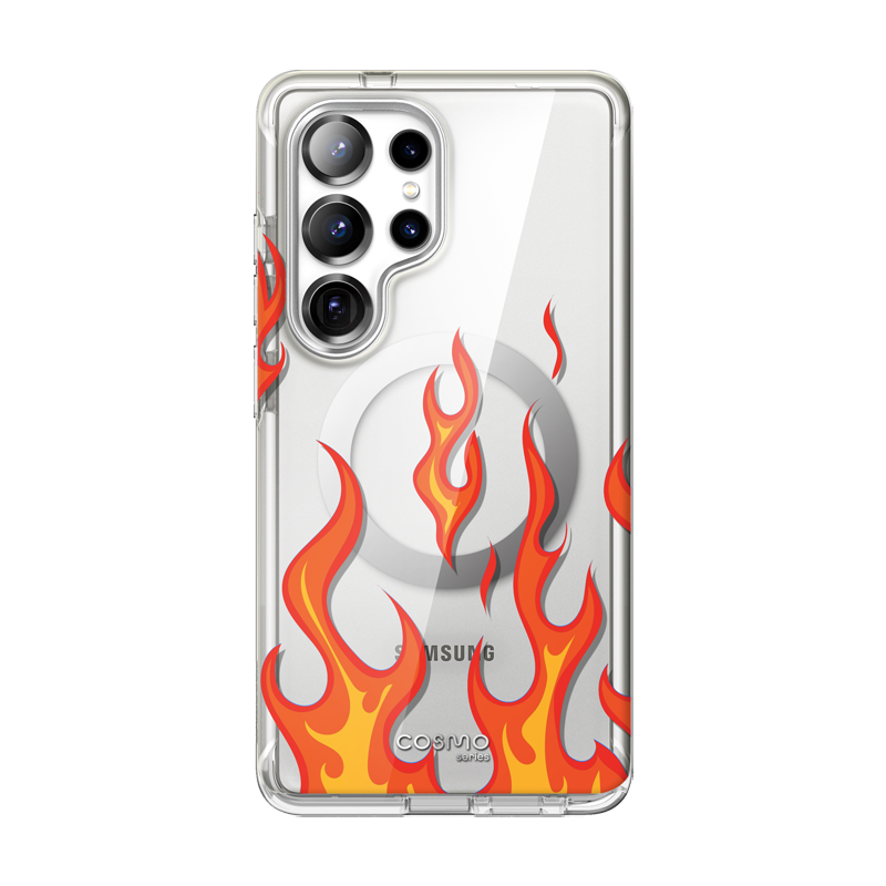 Galaxy S25 Ultra Cosmo Cute Case -Orange Flame