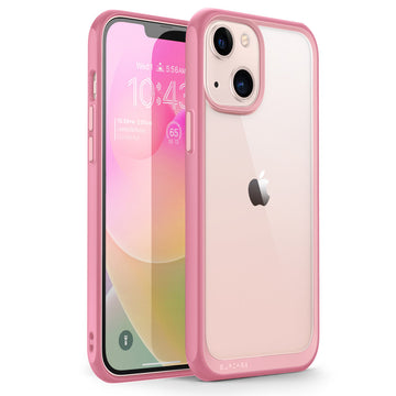 iPhone 14 6.1 inch Unicorn Beetle Style Slim Clear Case-Peach