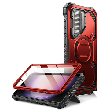 Galaxy S24 Ultra Armorbox Protective Phone Case - Metallic Red