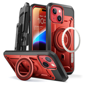 iPhone 15 6.1 inch Unicorn Beetle PRO MAG Rugged Case-Metallic Red