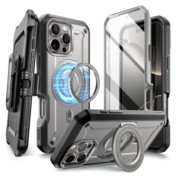 iPhone 16 Pro Max 6.9 inch Unicorn Beetle PRO MAG Rugged MagSafe Case-Titan Gray