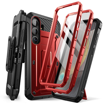 Galaxy S25 Plus Unicorn Beetle PRO Rugged Case-Metallic Red