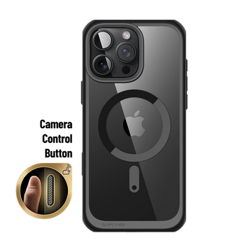 iPhone 16 Pro Max 6.9 inch Unicorn Beetle MAG Slim Clear MagSafe Camera Control Button Case-Black