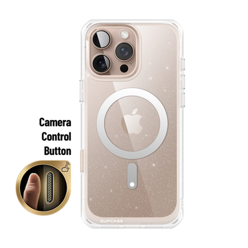 iPhone 16 Pro Max 6.9 inch Unicorn Beetle MAG Slim Clear MagSafe Camera Control Button Case-Glitter Pink