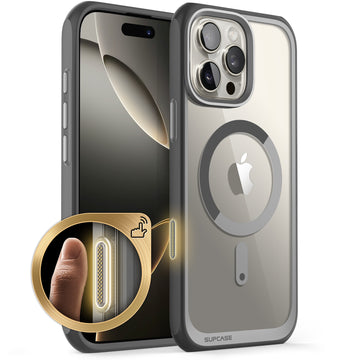 iPhone 16 Pro Max 6.9 inch Unicorn Beetle MAG Slim Clear MagSafe Camera Control Button Case-Gray