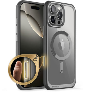 iPhone 16 Pro 6.3 inch Unicorn Beetle MAG Slim Clear MagSafe Camera Control Button Case-Gray