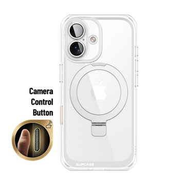 iPhone 16 6.1 inch Unicorn Beetle MAG Stand Slim Clear MagSafe Camera Control Button Case-Clear