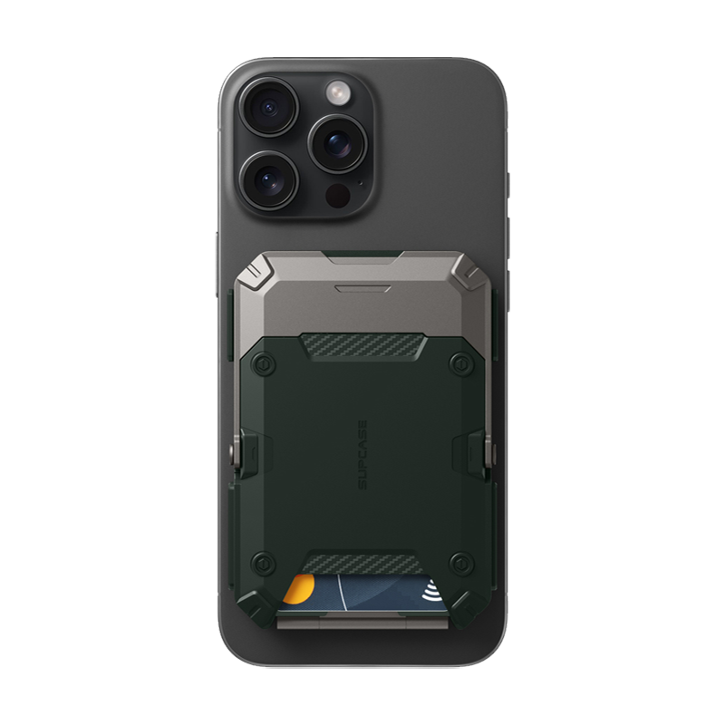 Magnetic Wallet with Stand-Dark Green