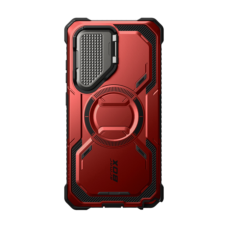 Galaxy S25 Ultra Armorbox Protective Phone Case - Metallic Red
