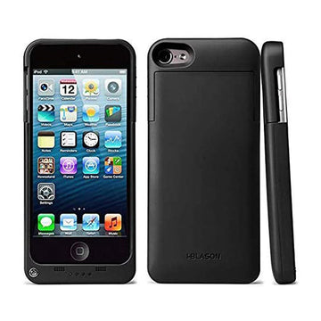 i-Blason PowerGlider iPod Touch 5th Generation / 6th Generation Rechargeable External Battery Slider Full Protection Case with Apple new 8 Pin Lightning Charging Connectors (Black Matte)