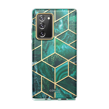 i-Blason Cosmo Series Case Designed for Galaxy Note 20 6.7 inch (2020 Release), Protective Bumper Marble Design Without Built-in Screen Protector (Jade)