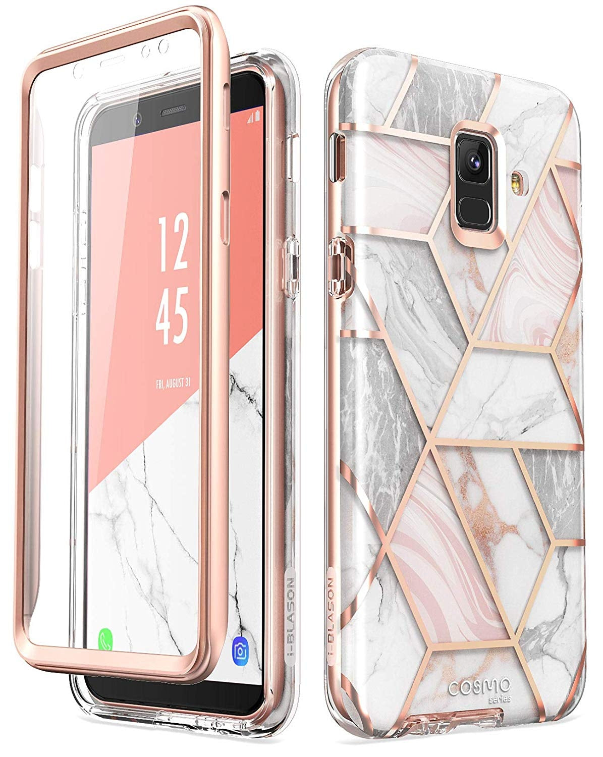 Galaxy A6 Cosmo Case - Marble Pink 1