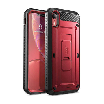 iPhone XR Unicorn Beetle Pro Full-Body Holster Case-Metallic Red