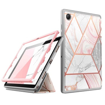 i-Blason Cosmo Case for Samsung Galaxy Tab A8 10.5 Inch 2021 (SM-X200/SM-X205/SM-X207), 360 Full-Body Protective Case Trifold Stand Smart Cover with Auto Wake/Sleep (Marble)