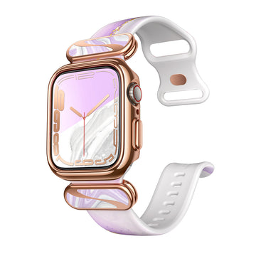 I-Blason Cosmo Luxe Case Apple for Watch Series 7 (41mm) and Apple Watch Series 4/5/6/SE (40mm) - Marble Purple