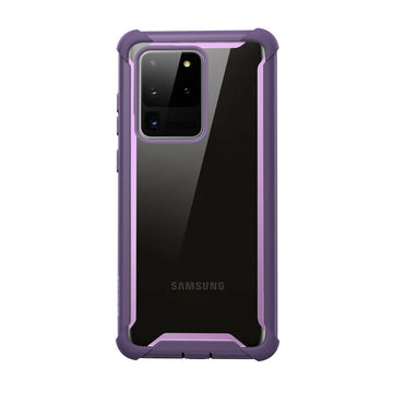 i-Blason Samsung Galaxy S20 Ultra 5g Case, [Ares Series] Rugged Clear Protective Bumper Case without Built-in Screen Protector for Galaxy S20 Ultra 6.9 inch (2020 Release) (Purple)