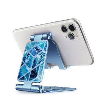 i-Blason Cell Phone Stand, Adjustable Cell Phone Stand, Holder Phone Dock Cradle Multi Angle Compatible with iPhone 11 Pro Xs Xs Max X Xr 7 8 & Android Smartphone, All Smart Phone- Ocean