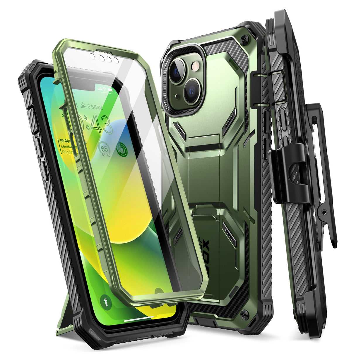 iPhone 14 Max Armorbox Case - Dark Green