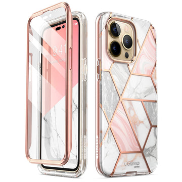 iPhone 14 Pro Cosmo Case - Marble Pink