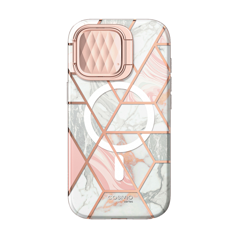 iPhone 15 Pro Max Cosmo Mag Case - Marble Pink
