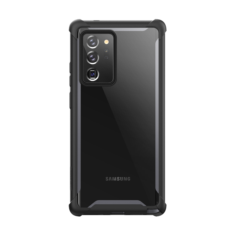 i-Blason Ares Designed for Samsung Galaxy Note 20 Ultra Case, Dual Layer Rugged Clear Case Without Screen Protector (Black)