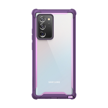 i-Blason Ares Designed for Samsung Galaxy Note 20 Ultra Case, Dual Layer Rugged Clear Case Without Screen Protector (Purple)