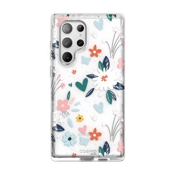 Galaxy S23 Ultra Cosmo Case -Flowers/Hearts